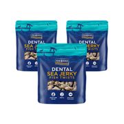 Pack de 3 Treats Sea Jerky Fish Twists 100g - Fish4dogs