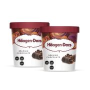 Pack de 2 Helados de Chocolate Belga 473 ML - Haagen Dazs