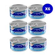Pack de 6 Alimento Húmedo para Gato Filete de Atún y Pescado Blanco 85g